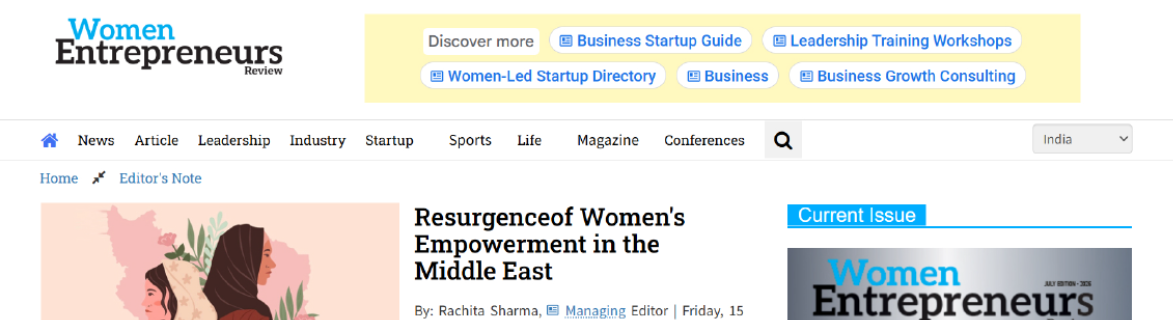 Resurgence of Women's Empowerment in the Middle East<br><br>