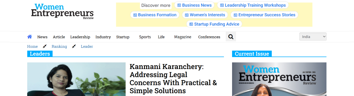 Kanmani Karanchery: Addressing Legal Concerns With Practical & Simple Solutions